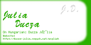 julia ducza business card